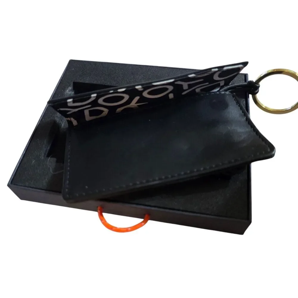 Men's Key Wallet Vegan Leather Black NEW